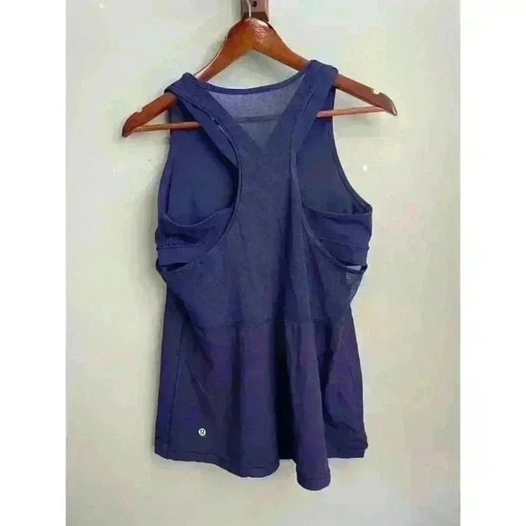 Lululemon Athletica Fast as Light 2 in 1 Athletic Tank Sports Bra Blue Size M - Picture 4 of 7